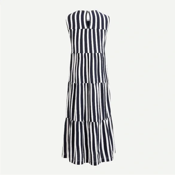 J. Crew Navy & White Striped Maxi Medium - Picture 2 of 5